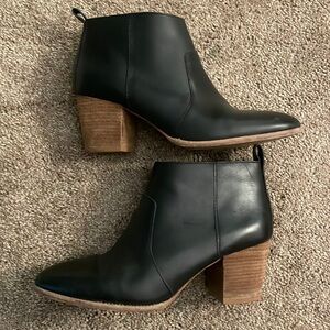 Madewell black leather booties - Size 10